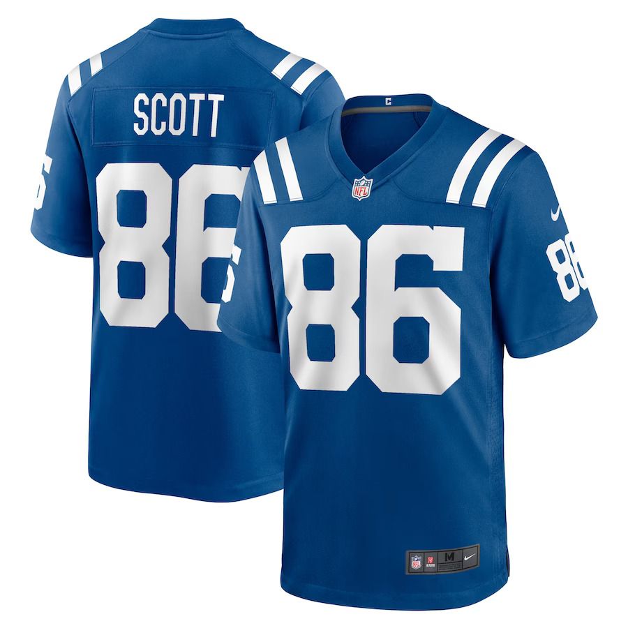 Men Indianapolis Colts #86 Jared Scott Nike Royal Game Player NFL Jersey